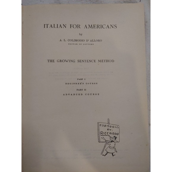 Italian For Americans. The Growing‎  Sentence Method. Vintage 1960. - Picture 8 of 8